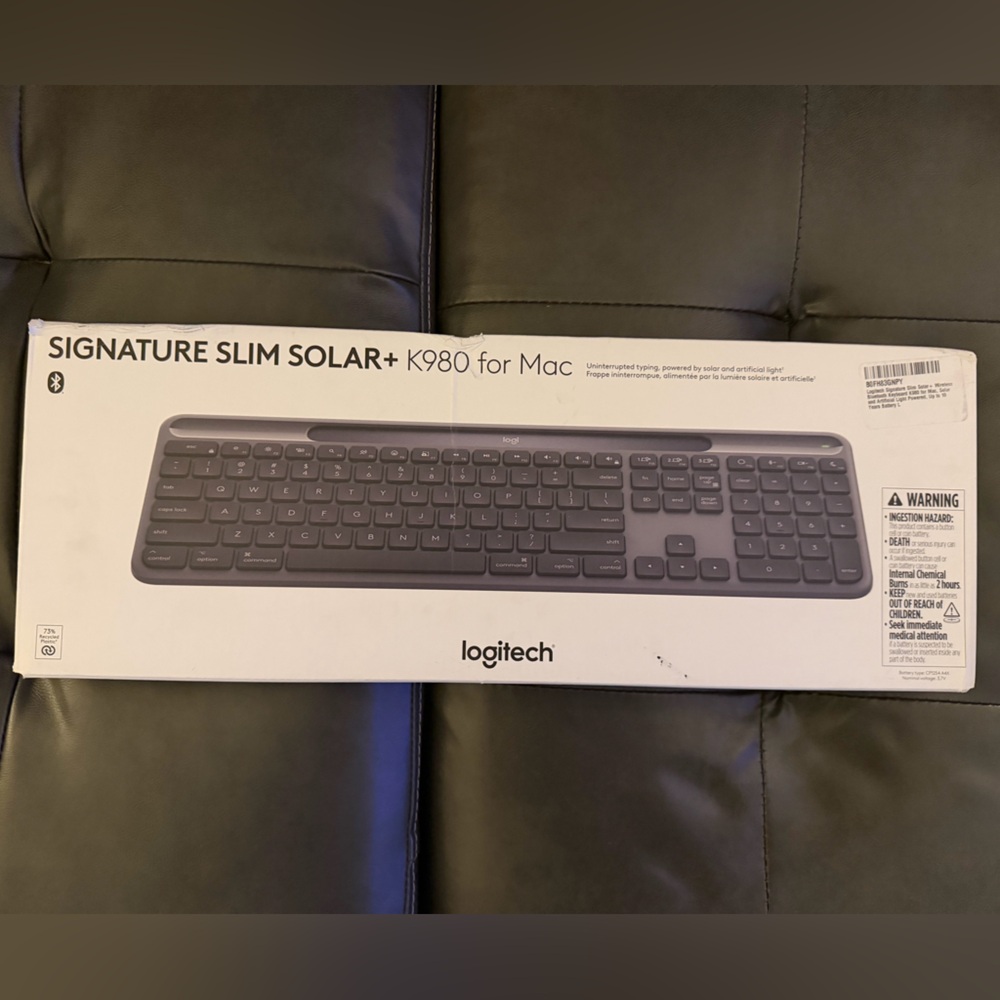 Logitech K980 Nature Slim Solar Keyboard for Mac